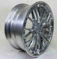 Ruedas de Aleación de Aluminio 6061 T6 Forjadas Multirradio Totalmente Pulimentadas, Prensadas a 12000T, Certificación TUV JWL VIA Std S4-00117 18-24 Personalizadas