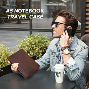 Funda de Cuaderno A5 de Cuero de Grano Completo Retro con Cremallera, Bolsa Minimalista Personalizada para Biblia/Diario con Soporte para Bolígrafo - Product Image 2