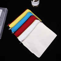 Tas Makeup Label Pribadi, Kosmetik atau Kantong Bulu Mata, Tas Pensil Dompet Kanvas Besar Profesional