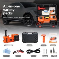 Gato hidráulico eléctrico para coche Jinyun 12V transfronterizo, versión todoterreno con bomba de aire, herramienta 3 en 1 para cambio de neumáticos, en stock