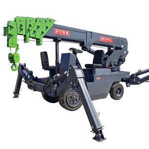 Hot bán 3 tấn 5 tấn <span class=keywords><strong>8</strong></span> tấn 10 tấn Mini xây dựng Spider cần cẩu thủy lực với điều khiển từ xa - Product Image 1