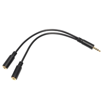 Nouvel adaptateur de câble auxiliaire Y-splitter pour casque audio stéréo et microphone, best-seller