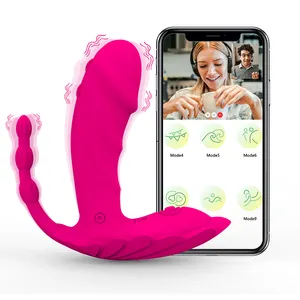 Kadınlar için giyilebilir titreşimli Dildos Orgasm orgazm kablosuz uzaktan kumanda ile G Spot Clit stimülatörü