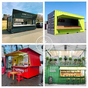 Vận chuyển container <span class=keywords><strong>bar</strong></span> cafe kiosk Booth với đầy đủ tiện nghi nhà bếp tùy chỉnh thương mại thuận tiện cafe cửa hàng nhà hàng - Product Image 4
