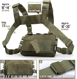 Échantillon gratuit sac de taille extérieur utilitaire tactique poitrine Pack pour la chasse escalade randonnée pêche sac mobile - Product Image 6