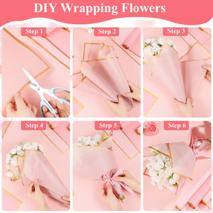Plastic <b>Wrapping</b> <b>Paper</b> Bouquet Packaging <b>Paper</b> Gift Flower Print <b>Wrapping</b> <b>Paper</b> - Product Image 3