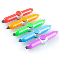 Cadeau promotionnel multifonction mini lampe flash led stylo à bille Anti Stress Anxiété stylo à bille Fidget Spinner stylo avec stylet