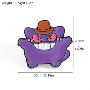 18 modèles de broches en métal POKE pour <span class=keywords><strong>jeu</strong></span> vidéo Anime Cartoon Pocket Monster Psyduck Gengar Épinglettes en émail - Product Image 4