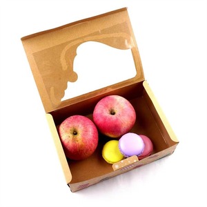 Custom Logo Christmas Paper Bread Donut Apple <b>Boxes</b> Brown Kraft <b>Cookies</b> Gift <b>Boxes</b> for Party - Product Image 2