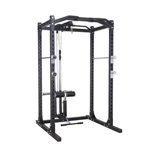 Linefar equipamento de treinamento multifuncional, equipamento fitness de agachamento, gaiola