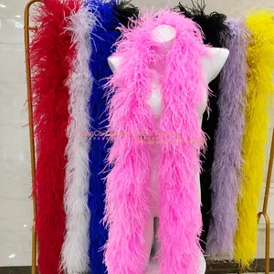 Лидер продаж, 1-30 дюймов, объемные страусиные перья, различные цвета, пушистые боа из перьев Qstrich для сценических костюмов