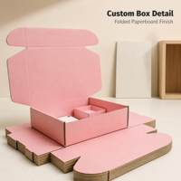 Boîte d'emballage en carton ondulé kraft écologique avec logo personnalisé, jetable, pour l'expédition de chaussures, chaussettes, gâteaux, bijoux, chocolats