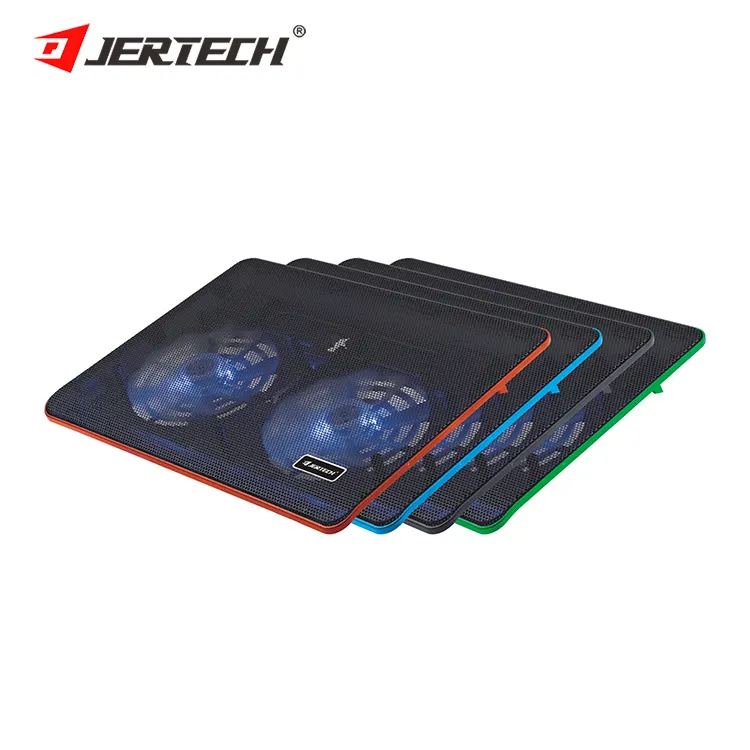 JERTECH KL330 Rgb Laptop Cooling Pad 2 Cooling Fans Ergonomic Comfort Notebook Cooler Light-weight Gaming Laptop Cooler Stand
