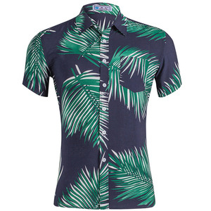 Chine fabrication dernière conception hommes manches courtes hawaïenne chemise décontractée - Product Image 4
