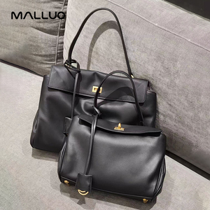 Borsa a Mano in Vera Pelle di Vacchetta <span class=keywords><strong>Nera</strong></span> di Alta Qualità per <span class=keywords><strong>Donna</strong></span>, Grande Formato, Vendita Calda, Borsa a <span class=keywords><strong>Tracolla</strong></span> di Lusso - Product Image 3