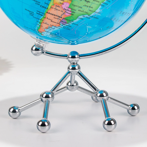Globo Terrestre Didattico Yulin 20CM con Schema Colori Classico Blu Chiaro Trasparente per l'Educazione - Product Image 4