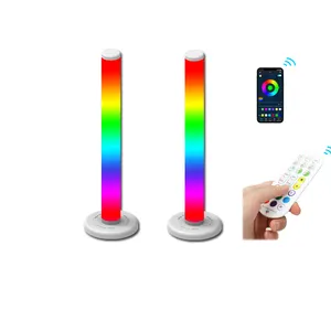 2022 नई डिजाइन स्मार्ट आरजीबी रंगीन संगीत पिक प्रकाश 360 डिग्री प्रकाश ताल की डेस्कटॉप दीपक के साथ रिमोट एप्लिकेशन आवाज नियंत्रण