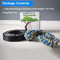 Jouets de corde de tir à la corde pour chien d'intérieur et d'extérieur jouets à mâcher interactifs multifonctionnels élastiques tirant la balle de corde