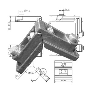 Vendite dirette della fabbrica ponte rotto in alluminio porte e finestre 90 gradi esterno telaio angolo codice - Product Image 6