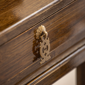 Soporte de Madera Maciza Estilo Chino para Plantas con Cajón, Estante para Macetas de Interior, Mueble de Almacenamiento para Sala de Estar - Product Image 4