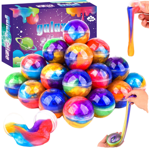 Wholesale Galaxy <b>Slime</b> Ball Set, Colorful Stretchy Glitter <b>Slime</b> Toys for Kids Party Gifts, OEM Sensory Play <b>Kit</b> for Wholesale - Product Image 1