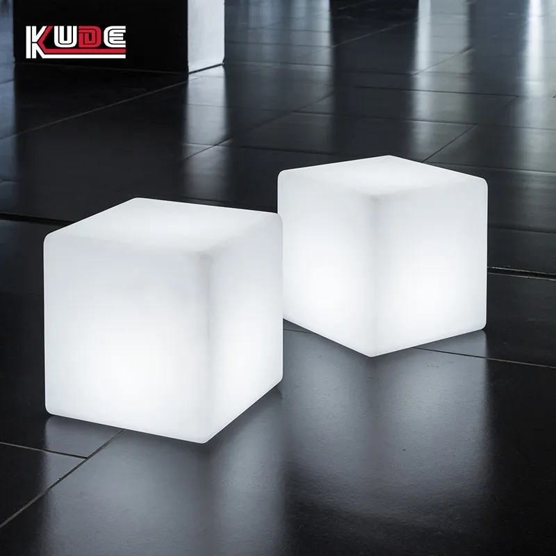 Cadeira de Cubo LED iluminado candeeiro de mesa Bateria Recarregável Club Móveis