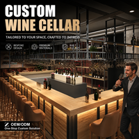 Présentoir à vin flottant en fer métallique mural moderne Refroidisseur suspendu durable pour le stockage des fêtes Durable