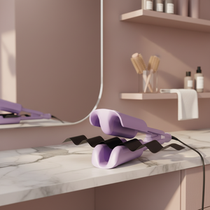 เครื่องม้วนผมรูปตัว W ขนาด 32 มม. สำหรับม้วน<span class=keywords><strong>ผม</strong></span>เป็นลอนใหญ่ พร้อมระบบประจุลบ สร้างลอนคลื่นน้ำ แบบม้วนไข่ ใช้ไฟฟ้า สำหรับจัดแต่งทรง<span class=keywords><strong>ผม</strong></span>ในบ้าน - Product Image 1