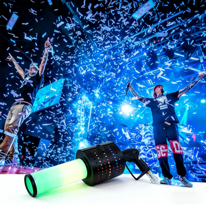 Fabrieksdirect 20W Handheld LED <span class=keywords><strong>CO2</strong></span> Confettikanon IJzer RGB 3-in-1 voor Disco Party Bruiloft Festival - Product Image 4