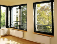 Ventana Abatible y Giratoria de Aluminio BOCHARM con Visión Clara, Doble Vidrio Templado Low-E, Insonorizada, Ecológica, para Jardín