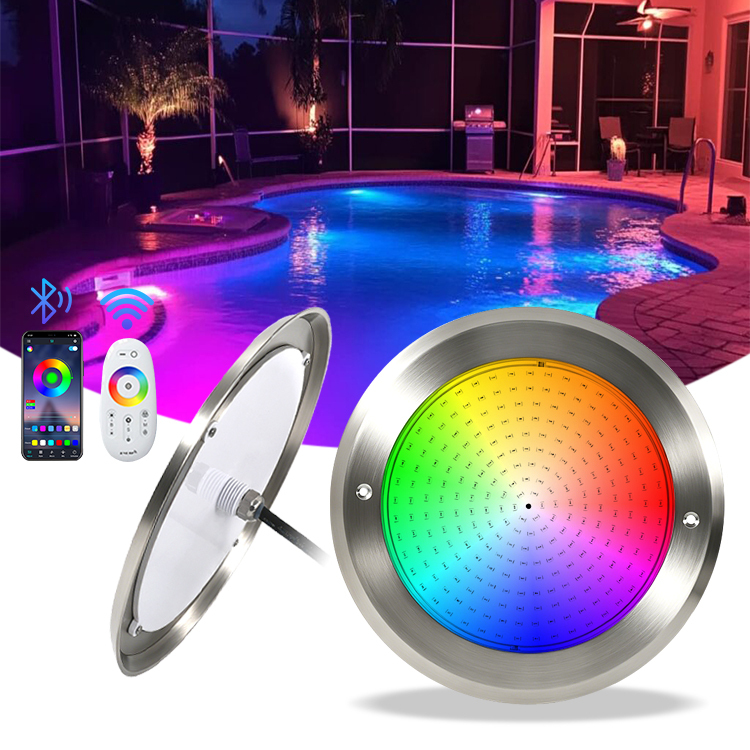 Ip68 Rgbw 18W 25W 35W Rgb Submersible Underwater 12V Swimming Pool Led Light 230mm Resin Thin Flat Pool Lamp