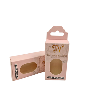 화장품 미용 제품을위한 맞춤형 크래프트 종이 포장 콘택트 렌즈 매니큐어 향수 에센셜 오일 마스카라 엠보싱 - Product Image 3