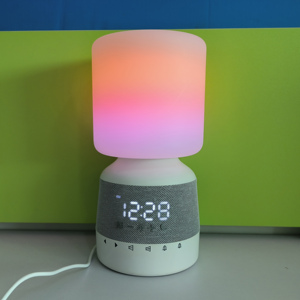 Décor à la maison diffuseur d'arôme sans eau <span class=keywords><strong>lampe</strong></span> de table lever du soleil réveil bruit blanc haut-parleur BT pour cadeau horloge de bureau réveil lumière - Product Image 4