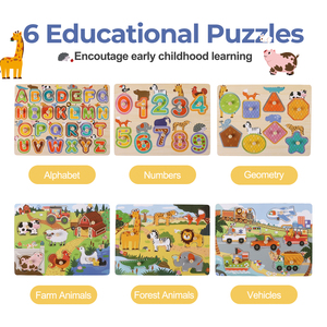<span class=keywords><strong>Puzzle</strong></span> educativo con piolo giocattoli per bambini <span class=keywords><strong>Puzzle</strong></span> in <span class=keywords><strong>legno</strong></span> per <span class=keywords><strong>animali</strong></span> giocattolo per bambini piccoli - Product Image 2