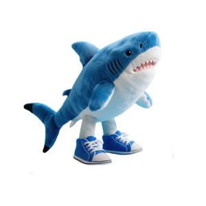 Vente chaude : Jouet en peluche AI American Shan Hai Jing Tung Tung Sahur Shark, poupée en bois faite à la main avec bâton, pour le soulagement du stress, transfrontalier - Product Image 1