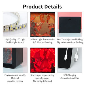 Cadeau de noël 3D Anime veilleuse USB télécommande LED boîte à lumière cadeau créatif pour enfants chambre décoration papier découpé boîte à lumière - Product Image 4