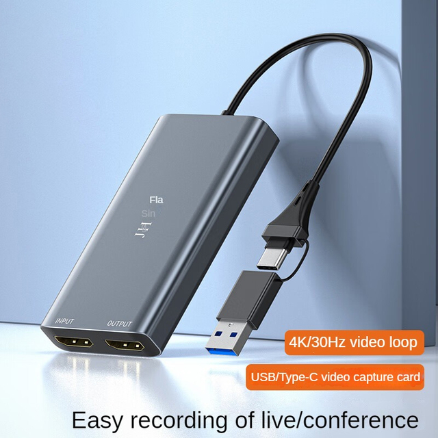 New 4K Audio Video Capture Card Full HD 1080P USB 3.0 HDTV Video Capture Device for Game Recording Live Streaming Broadcasting