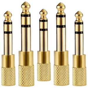 6.35mm <span class=keywords><strong>1</strong></span>/<span class=keywords><strong>4</strong></span> maschio a 3.5mm <span class=keywords><strong>1</strong></span>/8 femmina adattatore Stereo Audio <span class=keywords><strong>Jack</strong></span> Plug placcato oro per altoparlante chitarra pianoforte digitale - Product Image 1