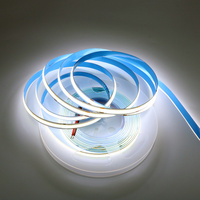 Bande LED COB flexible haute luminosité 12V 8MM 320 LED/m CRI 90 95 auto-adhésive découpable dimmable