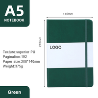 Cahier de notes A5 personnalisé, couverture unie, Pages vierges, couleurs disponibles