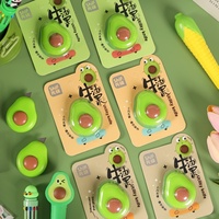 Couteau utilitaire multifonctionnel en acier inoxydable pour étudiants, en forme d'avocat, mini-coupe-papier, mignon, portable et créatif en plastique