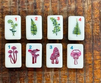 Tuiles de Mahjong Américaines en Acrylique, Dessinées à la Main, Thème Nature, Faune, Plantes, Forêt, Ensemble Complet de 160 Tuiles de Jeu avec Jokers