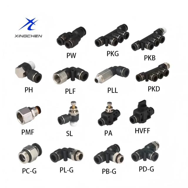 XingChen P Series Push in Male Straight PNEUMAT FITTING for Compressed Air System