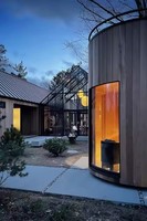 Saunas extérieurs russes modernes personnalisés en gros, capacité 2-6 personnes, en cèdre rouge, pour relaxation à la vapeur sèche, avec accessoires inclus