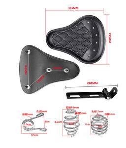 Housse de siège en cuir personnalisée à coussin simple et à ressort <span class=keywords><strong>vintage</strong></span> pour motos Harley Sportster XL883 XL1200 - Product Image 4