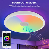 Lampe intelligente RGB avec haut-parleur Bluetooth, lumières sans fil, télécommande Tuya Wifi, plafonnier LED musical