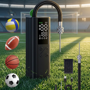 Pompe à ballon électrique portable, gonfleur d'air numérique avec accessoires pour basketball, football, volley-ball, soccer - Product Image 4