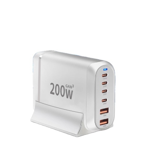 200W Gallium Nitride Charger Support 5V9V12V15V20V Fast Charging for IOS Android System Multi-port Charger