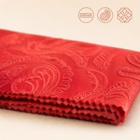 Tissu Velours Gaufré Paisley Direct Usine Écologique Respirant Anti-Plis 280gsm Poids Moyen pour Rideaux et Housses de Canapé Filles