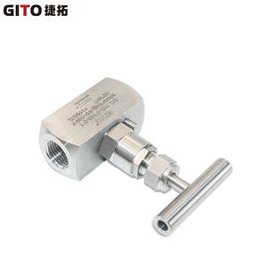 Vanne à aiguille droite en acier inoxydable haute température haute pression, filetage interne NS 1/2 pouce carré, pour hydrogène - Product Image 1